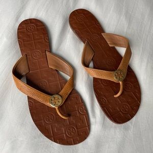 Tory Burch Thora Tumbled Leather Sandals